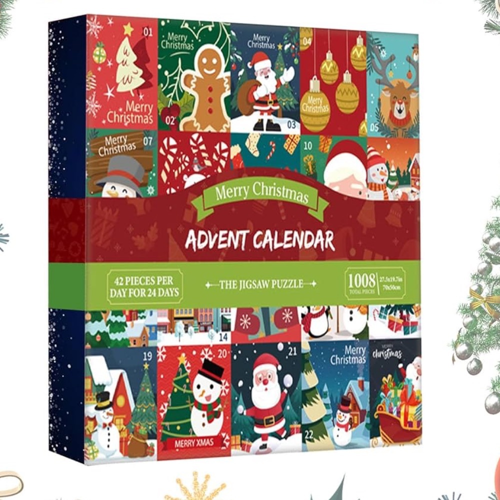 New Sealed Christmas Countdown Advent Calendar Jigsaw Puzzle 1000 Pieces